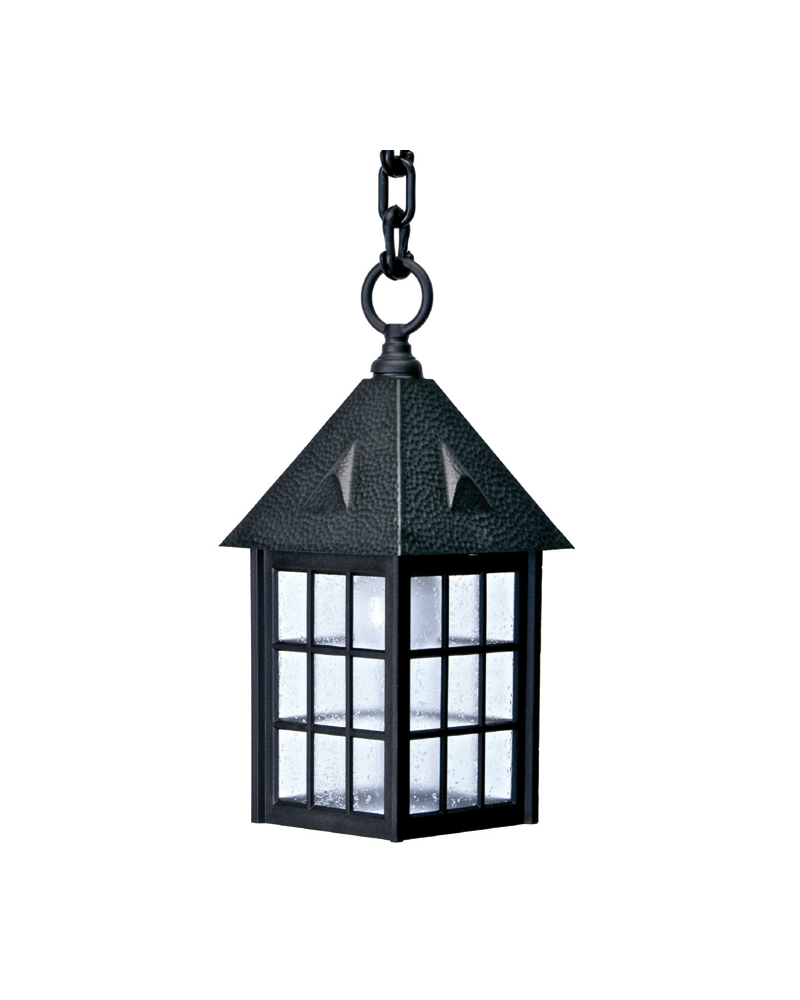 Outdoor pendant IP44 for E27 bulb height 70cm, material resistant to corrosion and UV