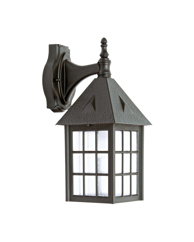 Outdoor wall light classic style IP44 E27 high 45cms, with head downwards