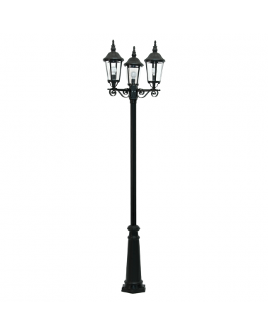 Street lamp IP44 for 3xE27 high 267x65cms, material resistant to corrosion and UV