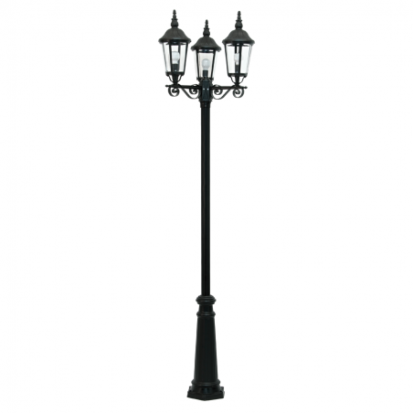 Street lamp IP44 for 3xE27 high 267x65cms, material resistant to corrosion and UV