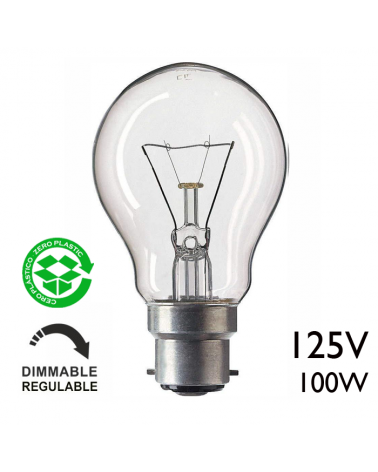 125V Ba22D Clear Standard Bulb