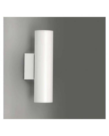 Wall light 4cm smooth steel cylinder upper and lower light 2 x LED 5W 2700K 500Lm
