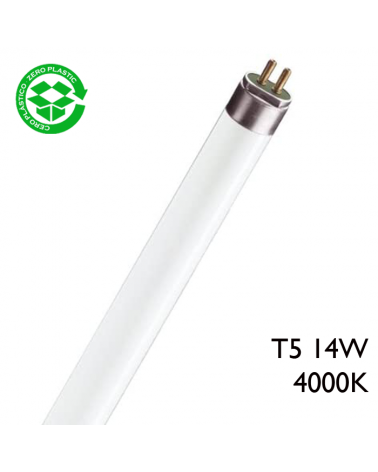 Triphosphor fluorescent tube 14W T5 54, 9cm 4000K cool white light F14T5/840