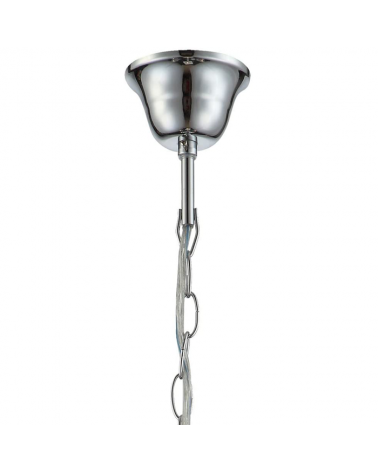 Chandelier 44cms 5x40w E14 transparent acrylic and chrome tears