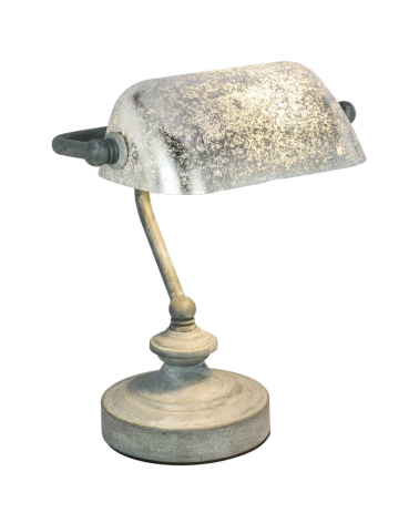 Lámpara de banquero de escritorio 25W E14 acabado gris cemento