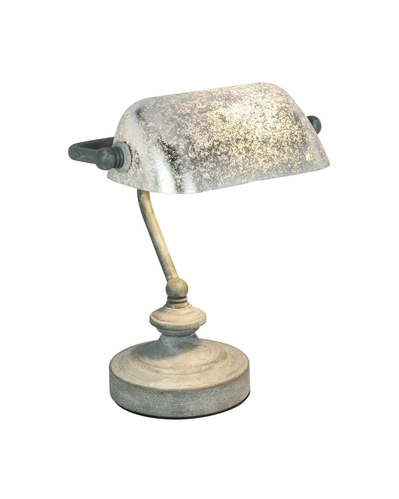 Lámpara de banquero de escritorio 25W E14 acabado gris cemento