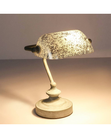 Banker desk lamp 25W E14 cement grey finish