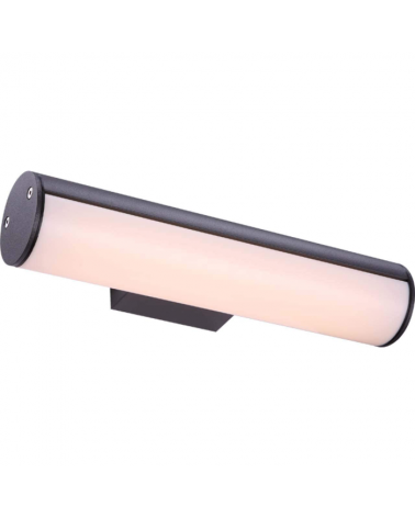 Black aluminum cylinder outdoor wall lamp IP54 7.5W LED 3000K 776Lm