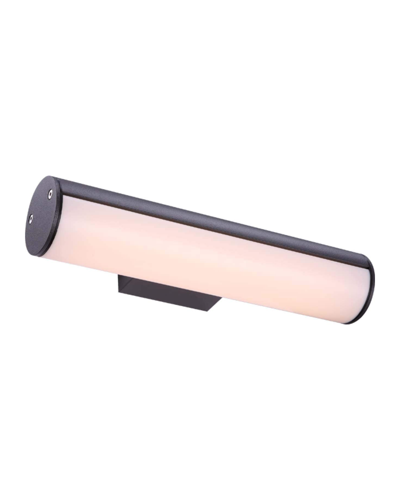 Black aluminum cylinder outdoor wall lamp IP54 7.5W LED 3000K 776Lm