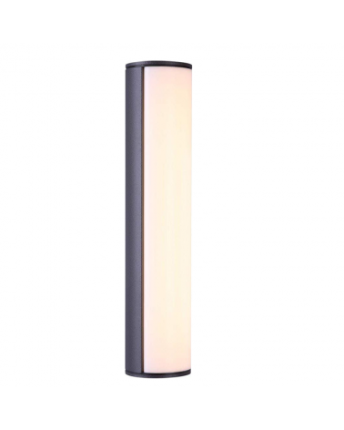 Black aluminum cylinder outdoor wall lamp IP54 7.5W LED 3000K 776Lm