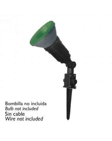 Spike with adjustable focus 80W E27 for PAR38 lamp without cable