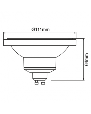 AR111 LED spot 13W 111mm GU10 45º