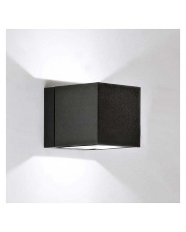 Aplique luz inferior ó superior 8cm cubo aluminio LED 7W 2700K 665Lm