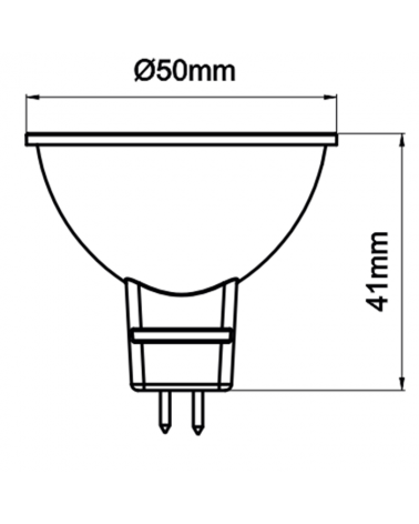 LED spot Dichroic 50mm 10W GU10 60° 12V AC/DC