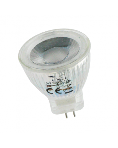LED Spotlight mirrored bulb 35 mm. 12V LED 3W GU4 40º 3000K 230Lm.