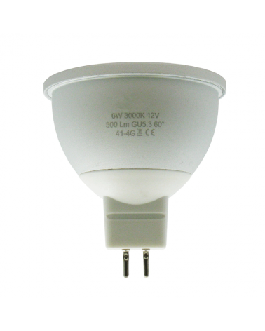 LED Spotlight bulb 6W 50mm. Dimmable LED GU5.3 60º 3000K 500Lm.