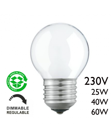 E27 230V matte round filament bulb