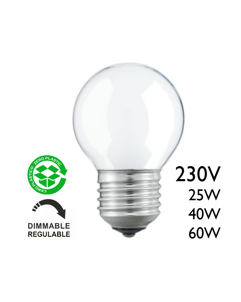 24V E27 clear round filament bulb