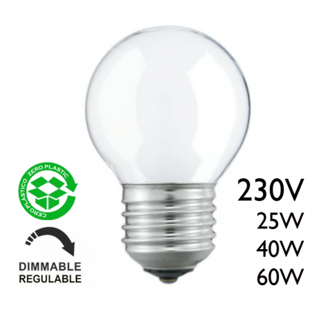 E27 230V matte round filament bulb
