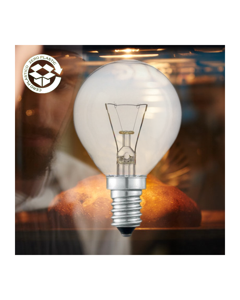 Round bulb for ovens 40W E14 300ºC 230V