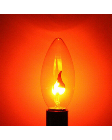 Clear oscillating candle bulb 3W E14 230V diameter 22mm