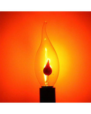 Clear oscillating candle bulb 3W E14 230V diameter 32mm