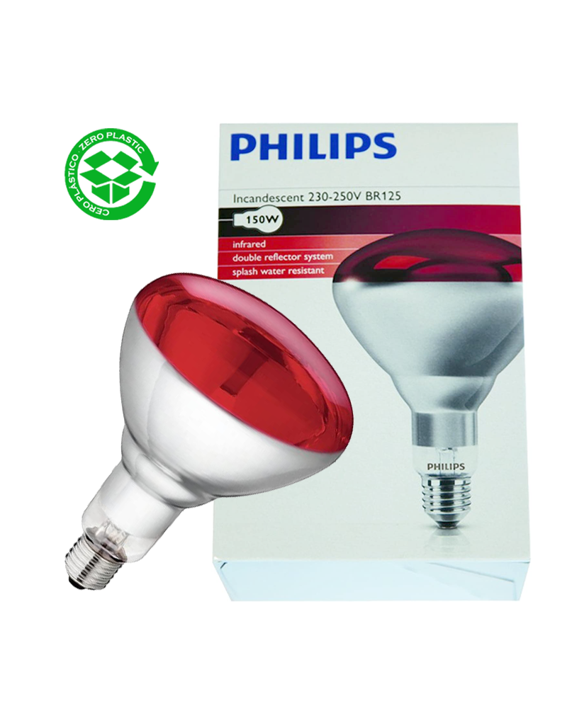 Lámpara infrarrojos Philips Incandescente 150W BR125  E27