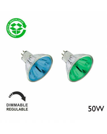 Spotlight bulb halogen 12V Dimmable 50W GU5.3 20º color