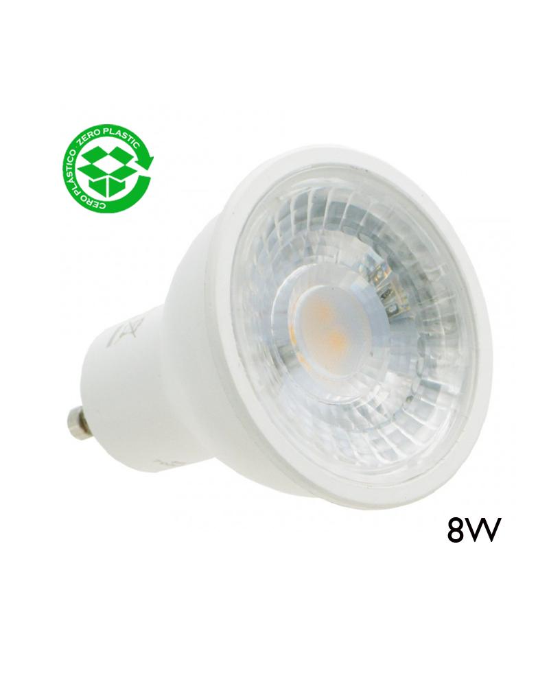 Spotlight bulb 50 mm. LED 8W GU10 38º 4000K