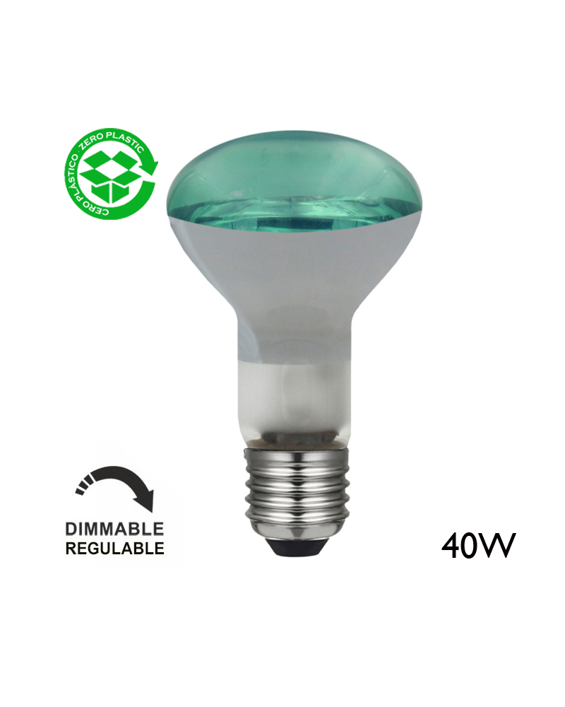 Color incandescent reflector bulb 40W E27 R63 63mm