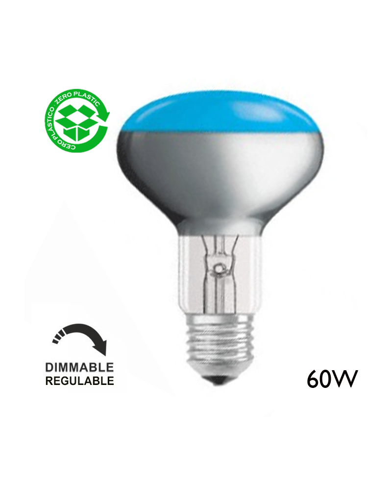 Color incandescent reflector bulb R80 60W E27 80mm