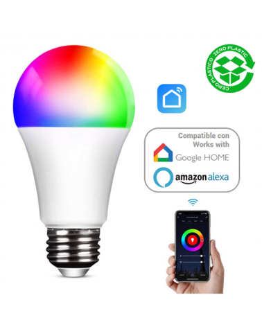 Multicolor smart bulb compatible Alexa LED Standard 10W E27