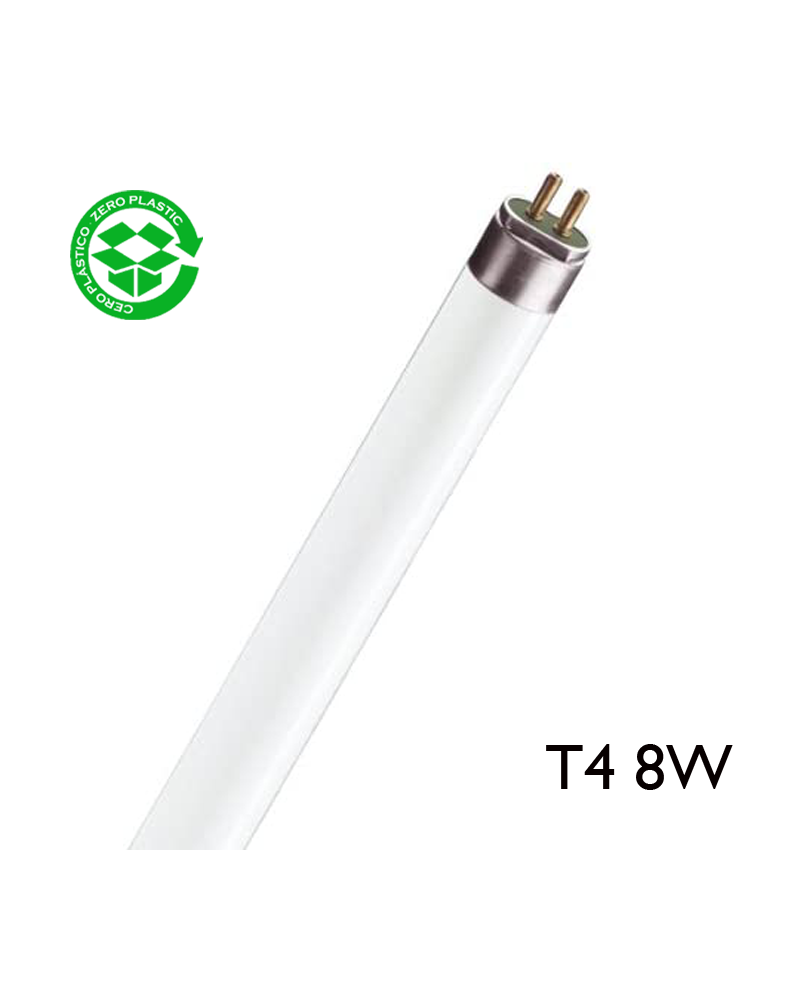 Tubo fluorescente 8W luz fría 6500K T4