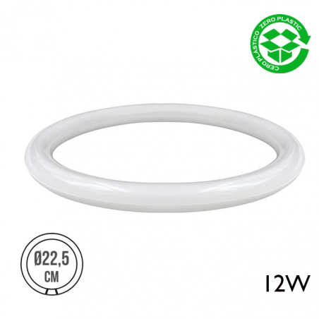 Tubo circular LED G10Q 12W 1000 Lm  luz cálida