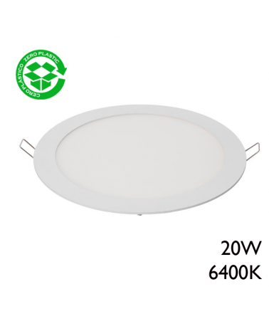 Extra-flat recessed downlight white 20W LED 22.5cm