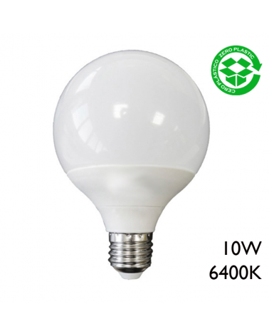 Bombilla globo LED ø 95 mm E27 10W 810 Lm 6400K luz fría