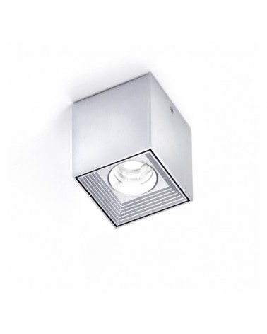 Cubic spotlight 8cm aluminum GU10 decorative cover LED 9.3W 2700K 665Lm dimmable
