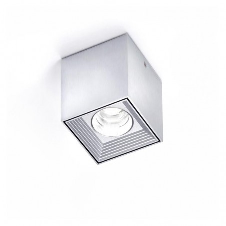 Foco cubico 8cm aluminio GU10 tapa decorativa LED 9,3W 2700K 665Lm regulable
