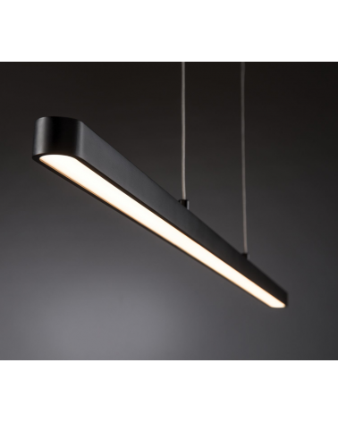 Lámpara regulable negra 100cm 1x43W LED negra regulable bluetooth