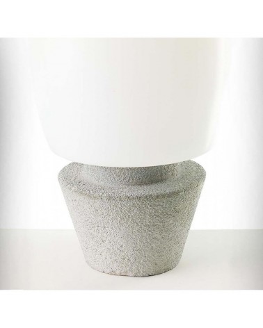 Outdoor floor lamp conical shape white Kampazar 80 with portable concrete base IP65