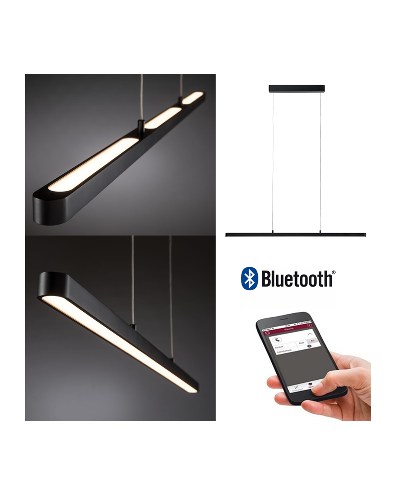 Black dimmable lamp 100cm 1x43W bluetooth dimmable black LED