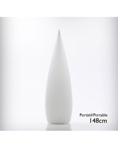Outdoor floor lamp conical shape white Kampazar 150 portable IP65