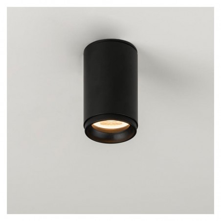 Fixed surface smooth cylinder spotlight GU10 steel GU10 adjustable decorative ring