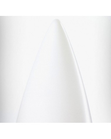 White conical shape outdoor floor lamp Kampazar 80 IP65 floor fixing