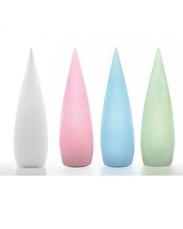 Outdoor floor lamp conical shape white Kampazar 80 with portable concrete base IP65