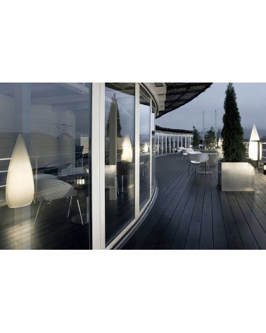 Outdoor floor lamp conical shape white Kampazar 80 portable IP65