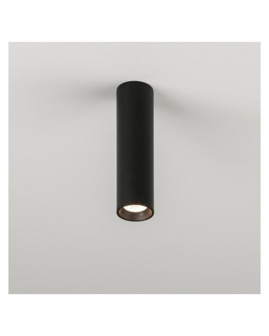 Fixed surface smooth cylinder spotlight 4x15.3cm dimmable steel LED 5W 2700K 500Lm