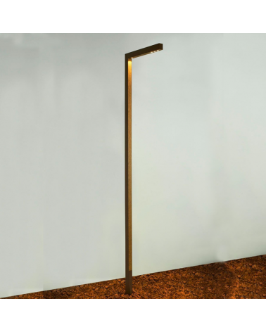 Outdoor street lamp 270cm high in aluminum and wood LED 4x6,4W 3000K IP65