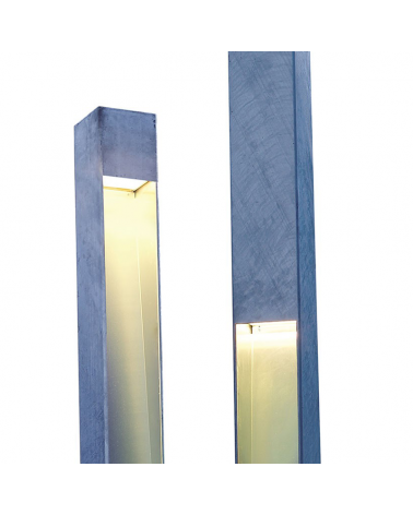 Farola de exterior Topa 320-2 270cm de altura forma monolítica dos fuentes de luz LED 2x32,1W 3000K IP65
