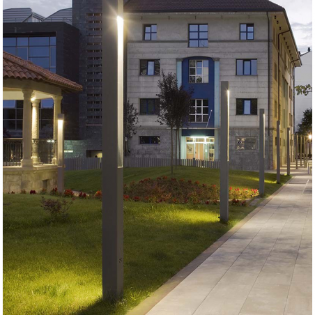 Outdoor lamppost Topa 320-2 270cm high monolithic shape two LED light sources 2x32,1W 3000K IP65